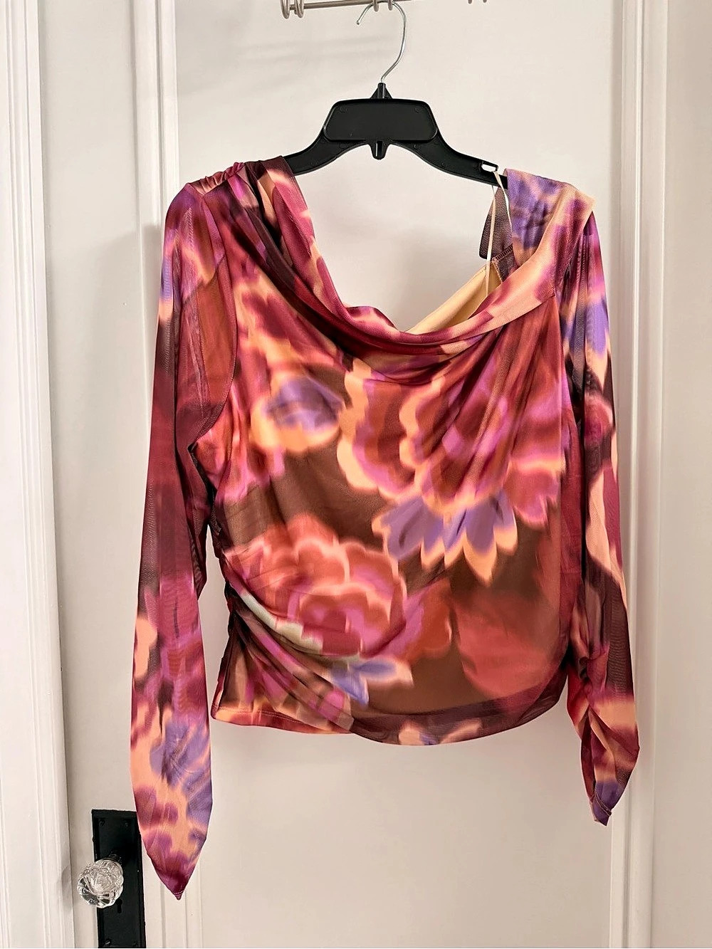 Anthropologie Mesh Long Sleeve Top in Multicolor -  XL - NWT